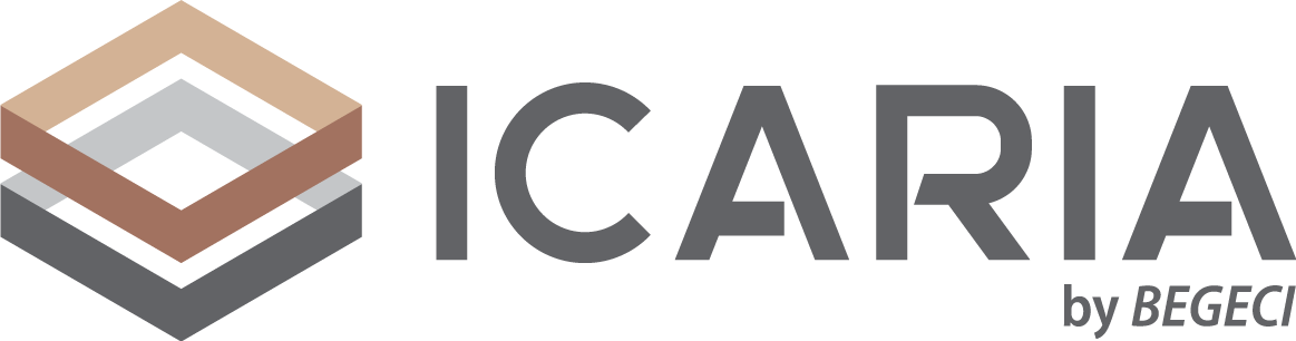 logo Icaria by Begeci sans texte béton