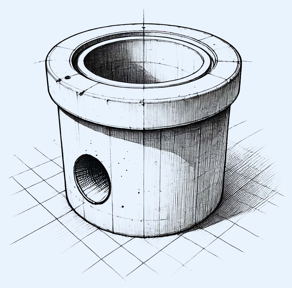 illustration de regard d'assainissement en béton